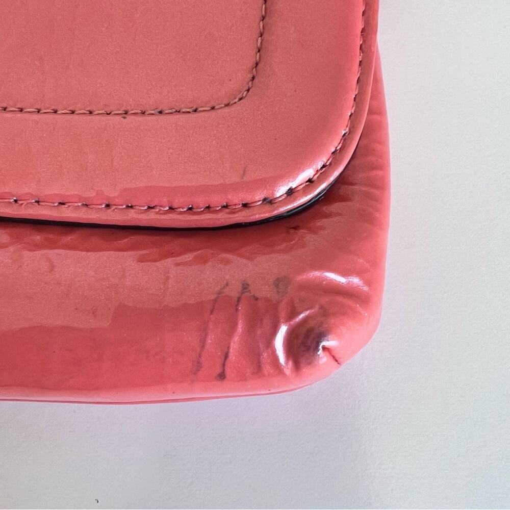 Coach Kristen Coral Patent Leather‎ Wristlet Clutch - Picture 14 of 14